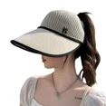 thumbnail image 5 of Gorra de béisbol tejida con protección solar de verano para exteriores, sombrero de ala grande enrollable, sombrero de copa vacío portátil, gorra repelente de insectos, 5 of 5