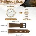 thumbnail image 2 of Uxcell Leather Watch Bands, 20mm Width Quick Release Watch Strap Silicone Cowhide Replacement Wrist Band Black Buckle for Men Women, Dark Brown, 2 of 7