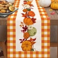 thumbnail image 1 of QIPOPIQ Autumn Table Runner Pumpkin Maple Linen Table Runner Holiday Decorations for Dining Table Thanksgiving Thanksgiving Table Runner, 1 of 6