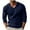Navy, variant on APEXFWDT Men Casual V Neck Sweater Shirt Knit Regular Fit Long Sleeve Pullover Top for Men Fashion Basic Henley Sweater