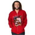 thumbnail image 3 of No Pain No Gain Skull Dagger Tattoo Zip Up Hoodie Men's Women's Brisco Brands L, 3 of 6