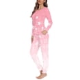 thumbnail image 2 of SCRAWLGOD Cherry Blossom Pajamas for Women Set 2 Piece Lounge Set Women Fall Clothing Size 4XL Crewneck Ladies Jogger Pjs Set Comfy Women Sleepwear Set, 2 of 6