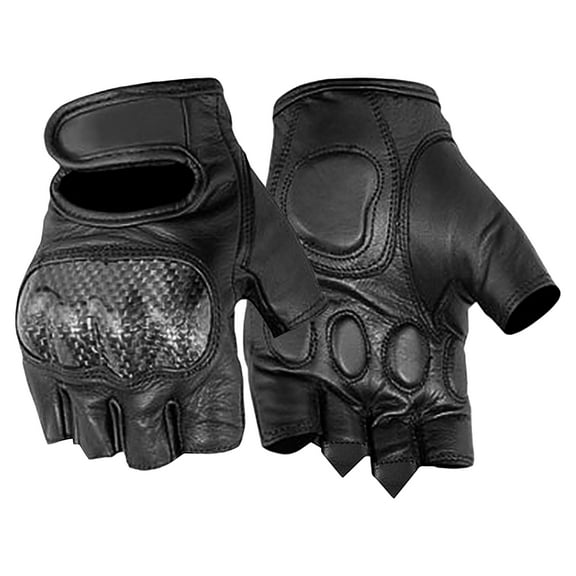 Daniel Smart Cowhide Leather Motorcycle Gloves for Men Biker Gloves with Gel Palm and Hard Knuckles