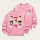 thumbnail image 1 of Cowsor Girls Sweatshirts Kids Cute Graphic Crewneck Pullover Tops Xmas Long Sleeve Holiday Shirts, 1 of 5