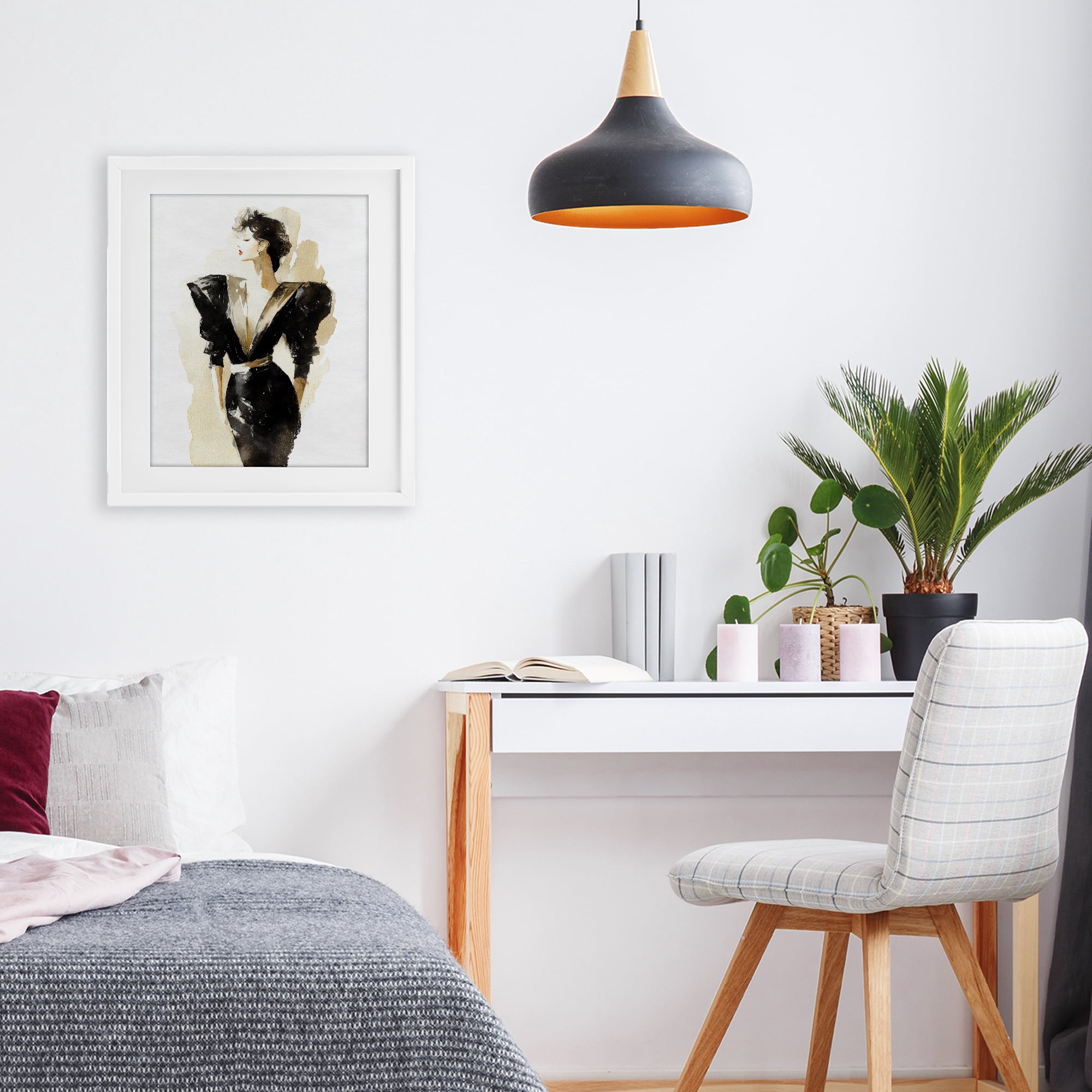 Stupell Industries Timeless Velvet Attitude White Framed Print Under Glass, design by Svetlana Aleynikova