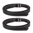 thumbnail image 5 of Un par de cinturón de estribo de caballo de silla de montar de Gran Bretaña, hebilla de acero inoxidable de microfibra de cuero suave, color negro, 5 of 5