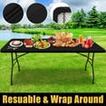 thumbnail image 5 of Smiry Rectangle Picnic Tablecloth, Waterproof Wipeable Table Cloth, Washable Elastic Table Cover for Outdoor and Indoor, 30"x72", Black, 5 of 9
