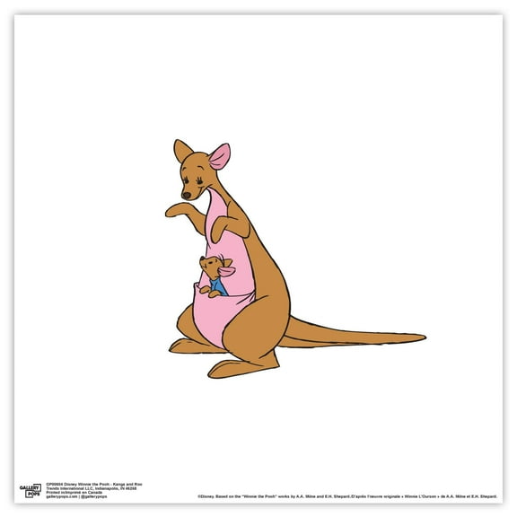 Gallery Pops Disney Winnie The Pooh - Kanga and Roo Wall Art, Unframed Version, 12" x 12"
