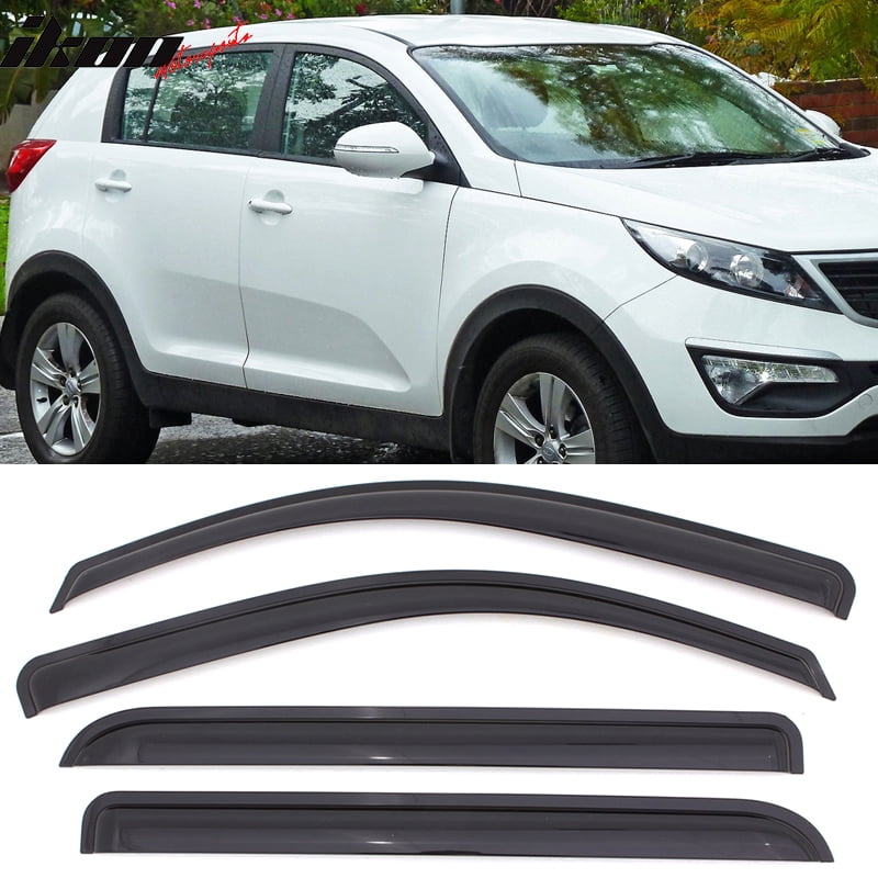 Compatible with 1116 Kia Sportage Acrylic Window Visors Vent Windshield Deflector Rain Guard