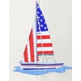 thumbnail image 4 of Patriotic Sailboat Sailing Patch USA Flag Trucker Mesh-Back Adult Hat Cap - Blue/Red/White, 4 of 5