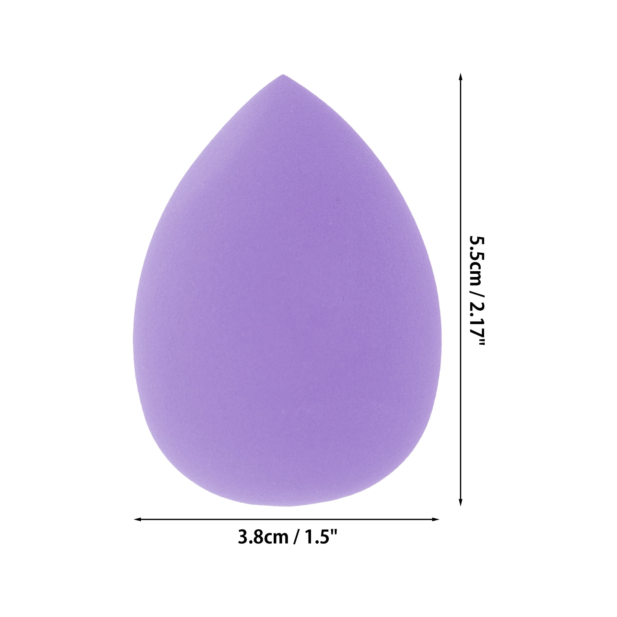 Unique Bargains 2 Pcs Portable Teardrop Face Makeup Sponge Dark Purple