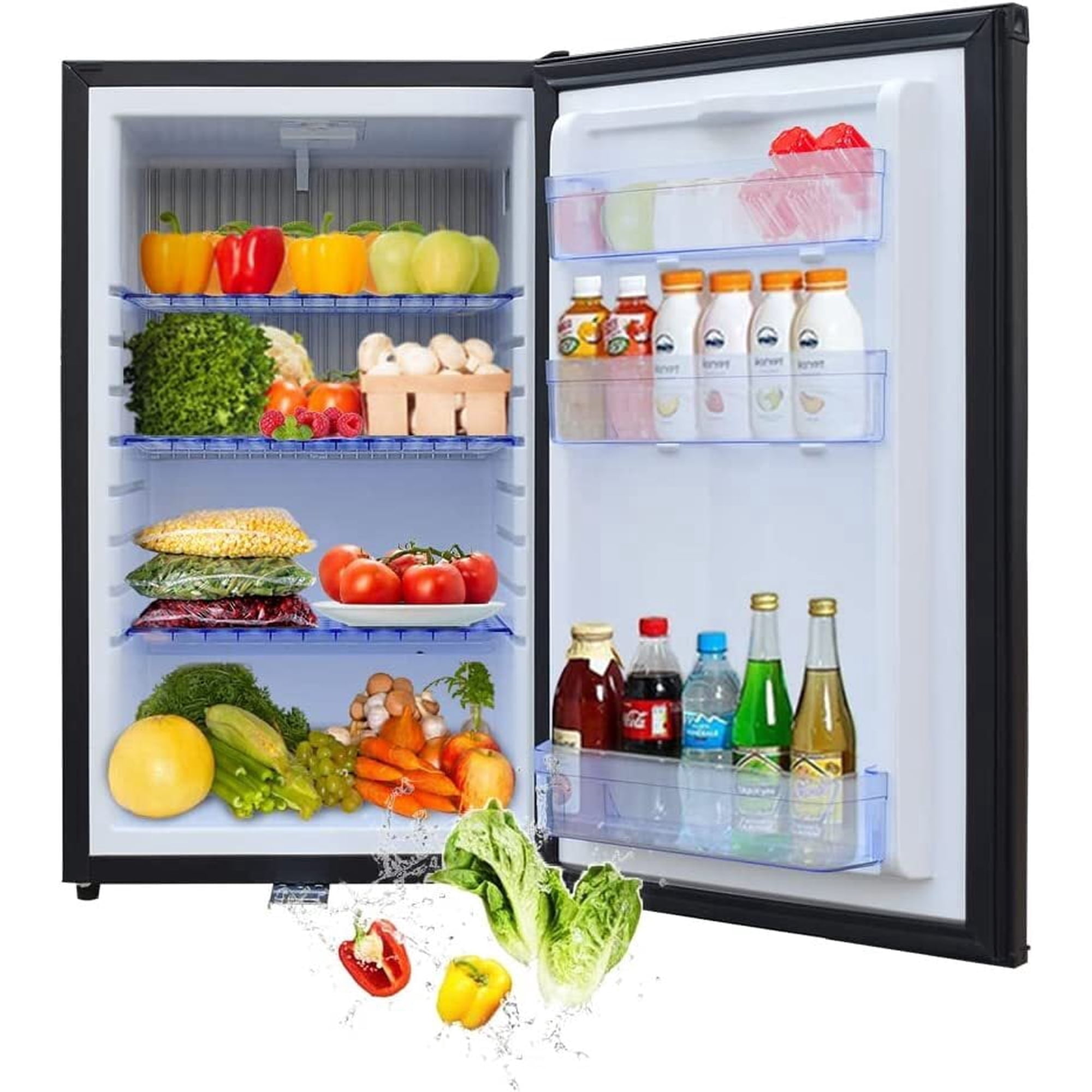 SMAD 12V RV Refrigerator Truck Mini Fridge AC / DC Compact Silent 1.7 Cu ft Lock