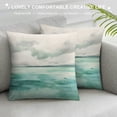 thumbnail image 3 of Creowell Ocean Waves Clouds Pillow Covers for Couch Sofa Indoor Outdoor Throw Pillow Cover 1PC 22x22in, 3 of 5