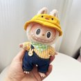 thumbnail image 4 of Ropa para muñecas en miniatura de 17 cm, sin muñeca, mono de oso marrón, conjunto de ropa de jardín de infantes, atuendo para muñecas ídolos Kpop Exo Labubu, llavero, 4 of 5