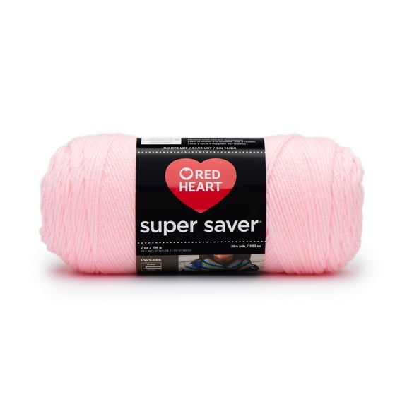 Red Heart® Super Saver™ #4 Worsted Acrylic Yarn, Babypink 7oz/198g 364yd