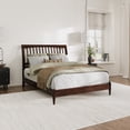 thumbnail image 1 of AFI Orleans Solid Wood Low Profile Sleigh Queen Platform Bed in Walnut, 1 of 13
