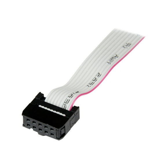 StarTech.com 16in (40cm) 9 Pin Serial Male to 10 Pin Motherboard Header Slot Plate - motherboard Serial Port Adapter (PLATE9M16) - Serial panel - DB-9 (M) to 10 pin IDC (F) - 1.3 ft - gray