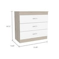 thumbnail image 3 of Melia Three Drawer Dresser, Superior Top, Metal Hardware Black, 3 of 12