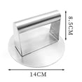 thumbnail image 2 of Presse à Burger en Acier Inoxydable, Presse-Burger Ronde, Trousse d'Accessoires Professionnelle pour Plaque de Cuisson, Presse à Gril, 2 of 5