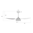 thumbnail image 7 of White Ceiling Fan with Remote Control & Dimmable LED Light, 52" 3 Blades, 7 of 7