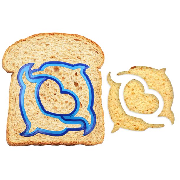Almuerzo DIY Sandwiches Cortador Molde Alimentos Die Pan Galletas Molde (Dolphin)