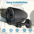 thumbnail image 4 of Pyle 5.25” Waterproof Off-Road Speakers - 180W 2-Way Marine Woofer Sound System w/ 360° Rotatable Includes Bracket(Black), 4 of 8