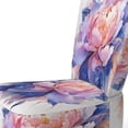 thumbnail image 4 of Designart "Oceanic Tints Coral Blue Peony" Coral Floral Upholstered Accent Chair - Traditional Arm Chair For Bedroom, 4 of 5