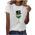 thumbnail image 1 of Camisas de Manga Corta para Mujeres Moda Casual Mujeres Camisa de Impresión Casual Cuello Redondo Pullover Tee Blusas de Manga Corta Casuales para Mujeres, 1 of 5
