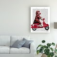 thumbnail image 3 of Trademark Fine Art 'Sock Monkey On Moped' Canvas Art by Fab Funky, 3 of 3