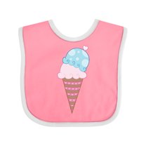 Inktastic Valentine's Day Ice Cream Cone Boys or Girls Baby Bib