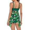 thumbnail image 4 of Kadahis Women Tummy Control Swimdress Two-Piece Swimwear with Flared Floral Skirt Bikini Bathing Suits, 4 of 5