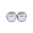 thumbnail image 5 of Little Things Mean A Lot Baby Girls All White Faux Leather Mary Jane Crib Shoe with Perforation Accents, 5 of 6