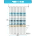 thumbnail image 6 of Ombre Beige Stripe Shower Curtain, Oil Painting Abstract Grey Shower Curtain, Decorative Shower Curtains for Bathroom, Waterproof & Washable (72x72 inch, BlueBeige), 6 of 6