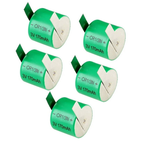5x 3V 170mAh CMOS Memory Lithium Battery Tabs Compatible with C2L76 K58L DL1/3N