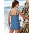 thumbnail image 5 of Aideaone Girl One Piece Swimdress Swimsuits Adjustable Straps Bathing Suit with kirt Tummy Control Swim Dresses Size 10-16, 5 of 6