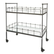 Fitz 2-Tier Rectangular Serving Cart in Hammered Bronze
