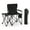 Black, variant on Gymax Oversized Camping Chair w/Side Table 2 Storage Pockets Cup Holder for Fishing Black