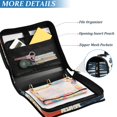 thumbnail image 3 of 3 Ring Zipper Binder with Shoulder Strap Waterproof Trapper Keeper 2 Inch D-Ring 500 Sheets Capacity Line Block Doodle, 3 of 7
