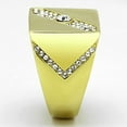 thumbnail image 4 of Luxe Jewelry Designs Men's Ion Plated Gold Stainless Steel Ring with Round Top Grade Crystals - Size, 4 of 4