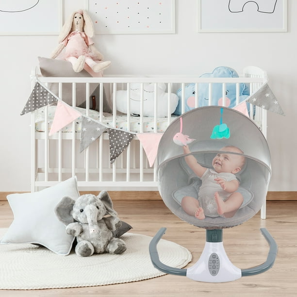 Mecedora Electrica para Bebe Cuna Moises Musical Con Mosquitero Gris Gaon Moises Portatil Bebe