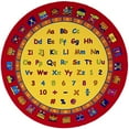 thumbnail image 1 of HR Kids Rugs.Educational/Play Time. Red And Yellow.Learning Numbers And Letters.8x8, 1 of 3