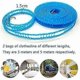 thumbnail image 2 of 3 Piece Adjustable Portable Clothesline for Camping Travel Home Use Windproof Fence Clothesline (Green, Pink. Blue)-5M, 2 of 4