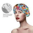 thumbnail image 4 of Disketp Cute Dogs Collage Shower Caps,Reusable Shower Cap For Women, Double Layer Waterproof Hair Cap, Large Size For All Hair Lengths,For Girls Spa Home Salon Use, 4 of 9