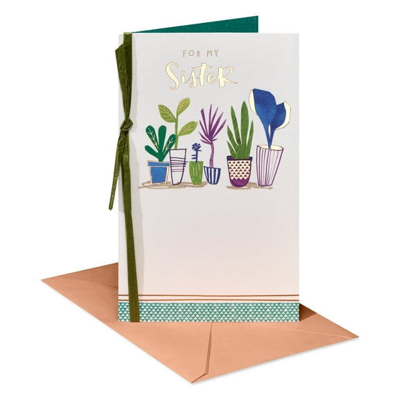 American Greetings Birthday Card for Sister (Potted Plants)