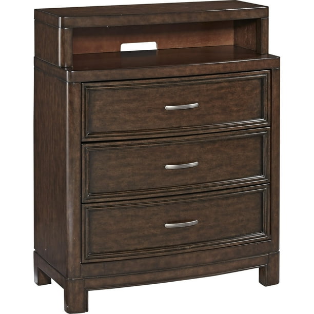 Ashley Juararo Media Chest Dark Brown Dressers