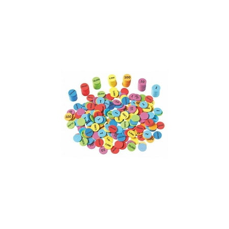 UPC: 0765023052152 | Learning Resources LRNLER5215 Place Value Disks 280 / Set Multi