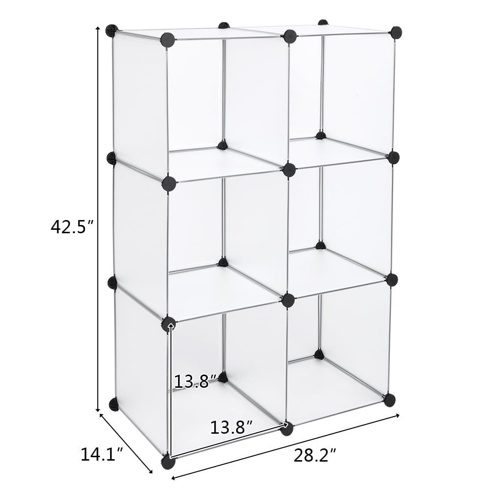 Lowestbest 6 Cube Square Storage Organizer, Bookshelf Closet Organizer Storage Shelves Lowestbest 6 Cube Square Storage Organizer, Bookshelf Closet Organizer Storage Shelves
