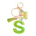 thumbnail image 1 of Visland 2 Pcs Initial Letter Keychains Green Butterfly Pendant Keychain Set Exquisite Relief Alphabet Keychain Pendant for Best Friend Mom Daughter Granddaughter Grandma, 1 of 8