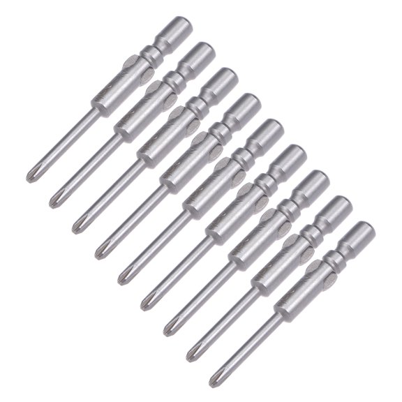 10pcs 4mm Shank 40mm Length 2mm PH0 Magnetic S2 Screwdriver Bits