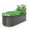 Gray, variant on TRAMULL 6X3X2 ft Galvanized Raised Garden Bed, Oval Above Ground Modular Metal Planter Boxes Outdoor for Vegetables Flowers Herbs, Anti-Rust & Easy-Setup, Quartz Grey